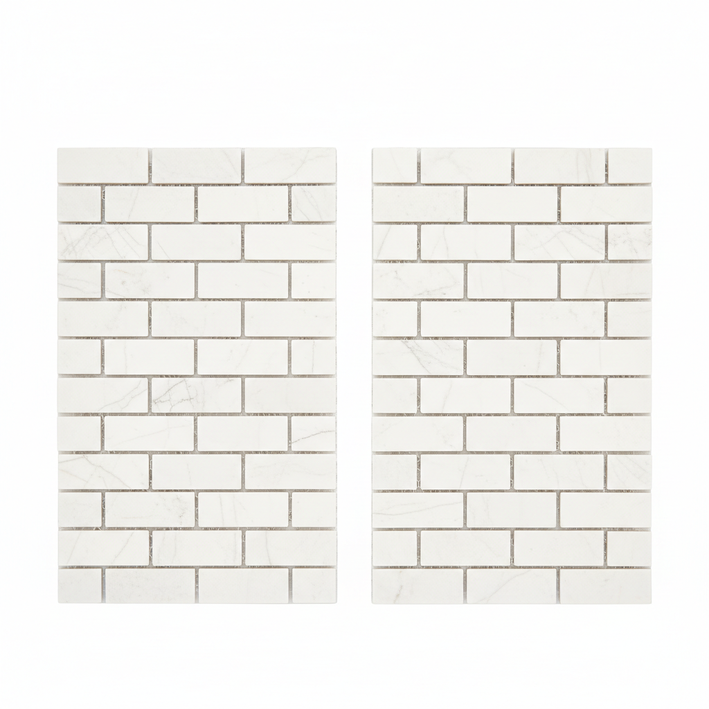 Bianco Dolomiti Brick Mosaic – Featured