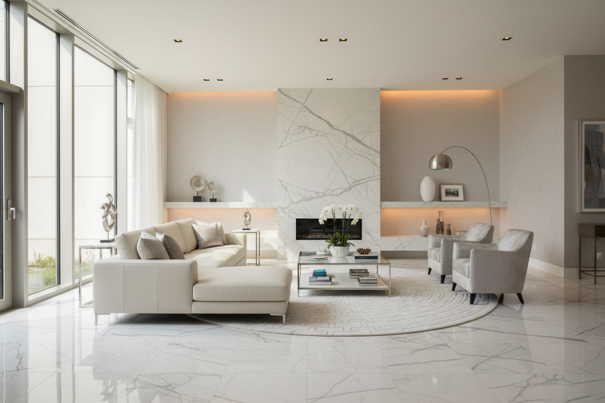 Bianco Dolomiti Dolomite Tile – Lounge