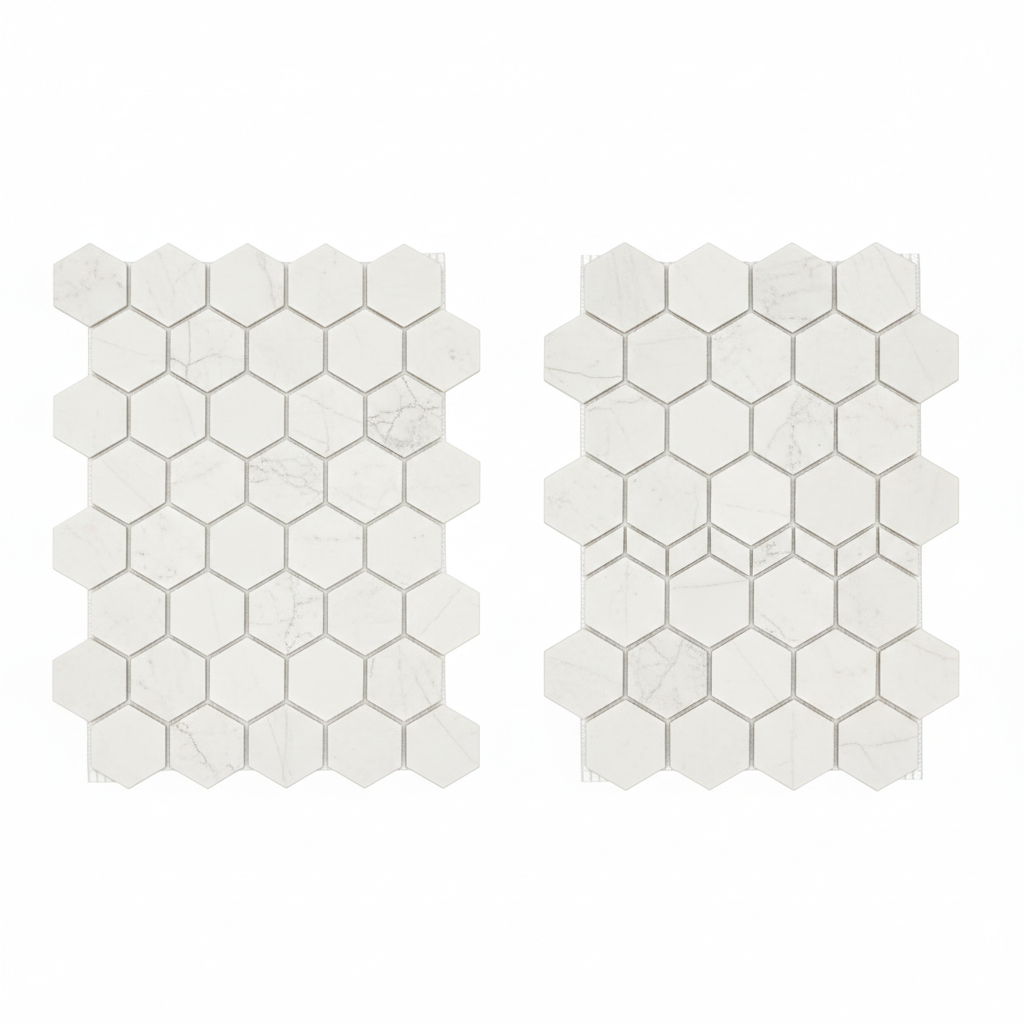 Bianco Dolomiti Hexagon Mosaic – Featured