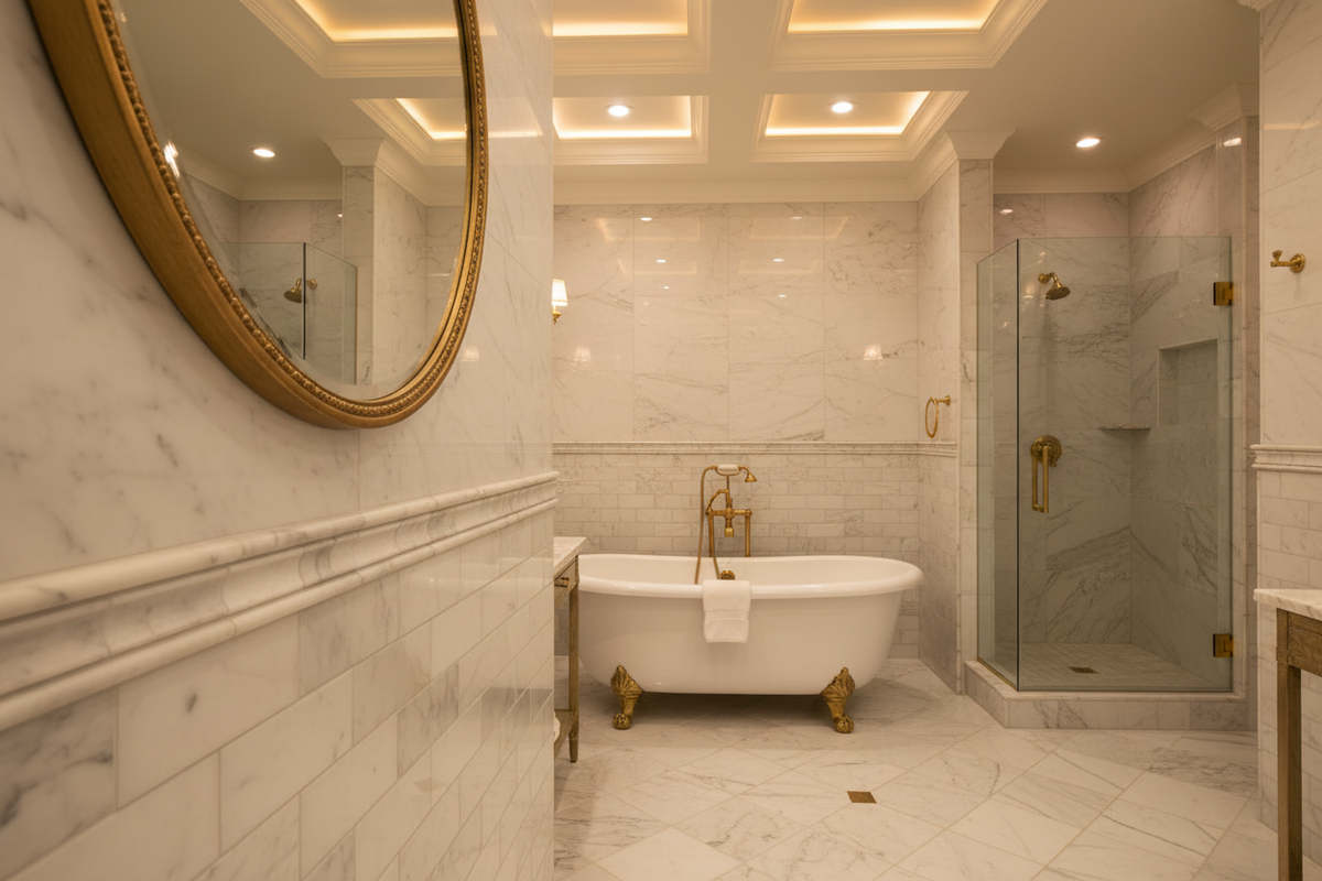 Bianco Dolomiti Milano Molding – Bathroom