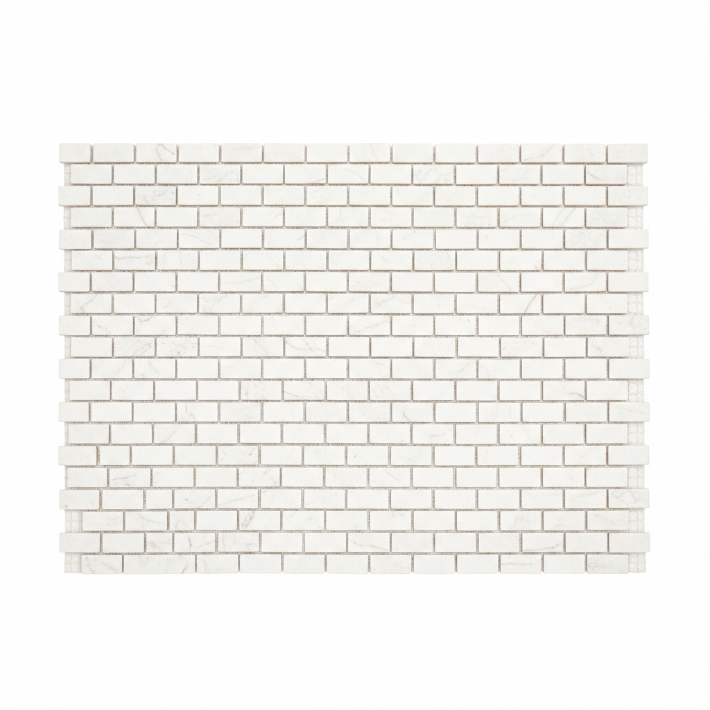 Bianco Dolomiti Mini-Brick Mosaic – Featured