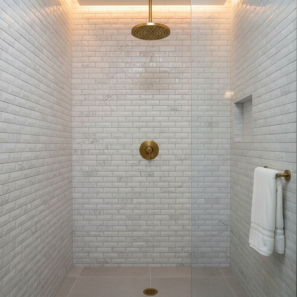 Brick Mosaic Deep-Beveled - Bathroom