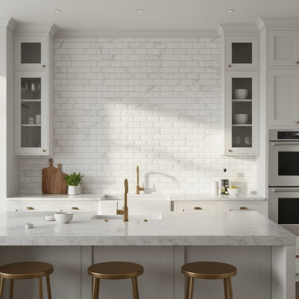 Brick Mosaic Deep-Beveled - Kitchen