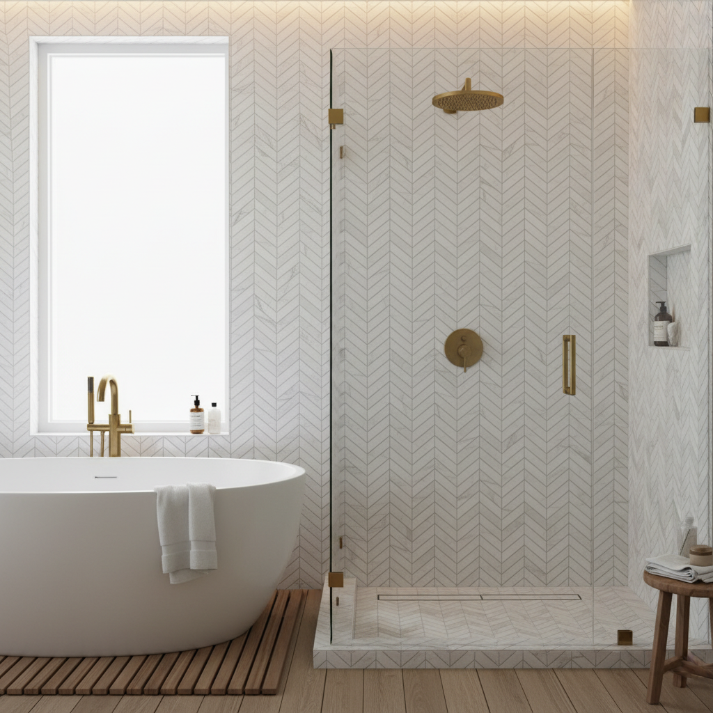Herringbone Mosaic - Bathroom