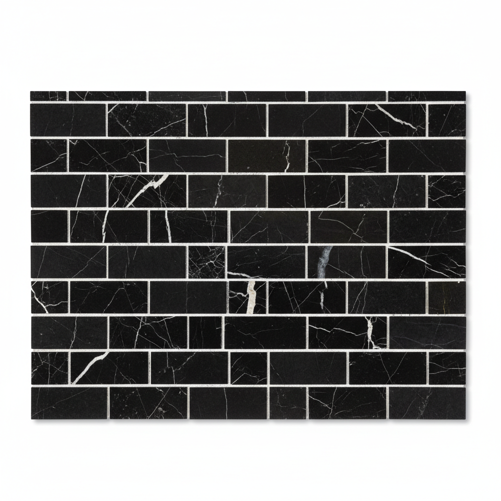Nero Marquina Brick Mosaic – Featured