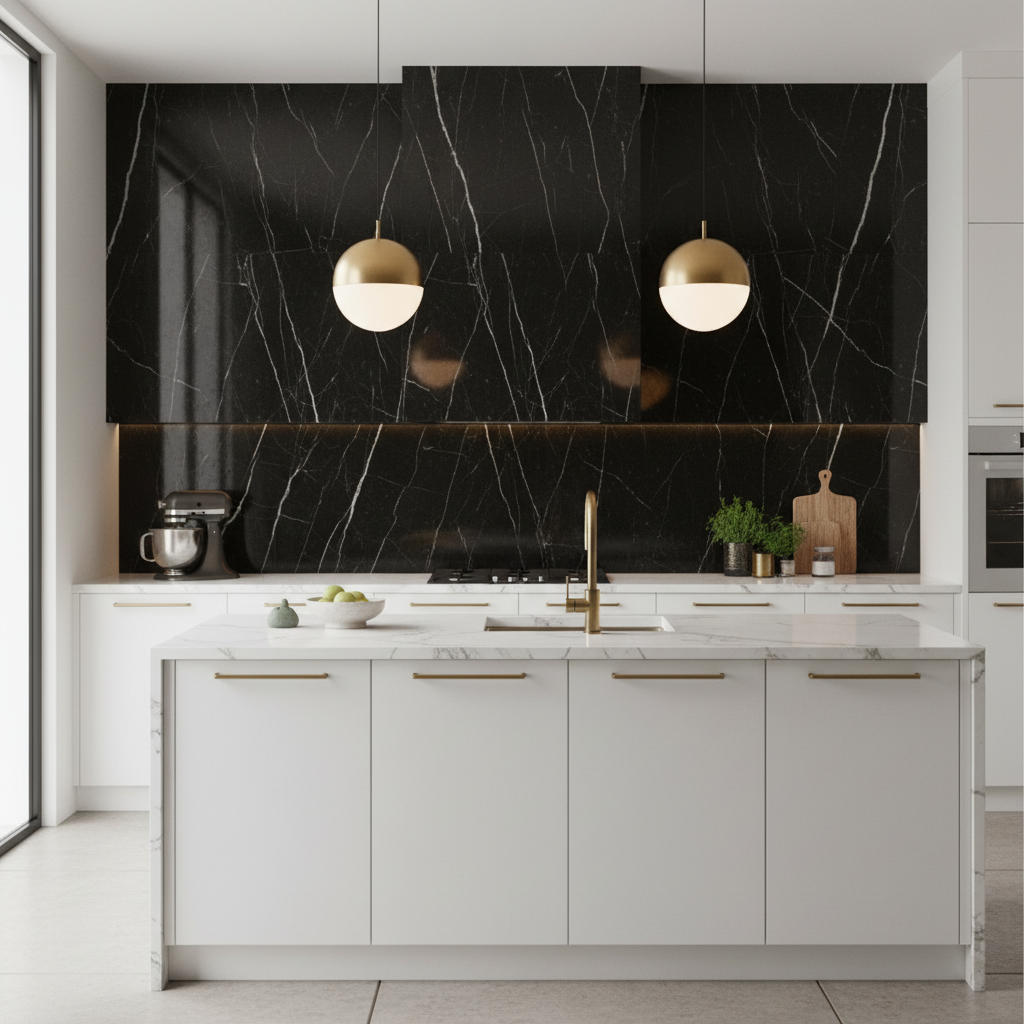Nero Marquina Tile - Kitchen